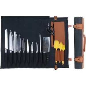 Leather kitchen rol bag