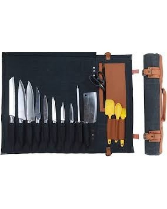 Leather kitchen rol bag