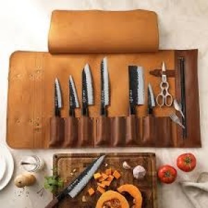 Leather kitchen rol bag