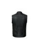 Leatherick SOA Black Honeycomb Stitch Leather Vest