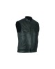 Leatherick SOA Black Honeycomb Stitch Leather Vest