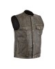 Leatherick SOA Black Honeycomb Stitch Leather Vest
