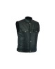 Leatherick SOA Black Honeycomb Stitch Leather Vest