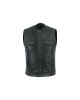 Leatherick SOA Black Honeycomb Stitch Leather Vest