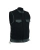 Leatherick SOA Black Honeycomb Stitch Leather Vest