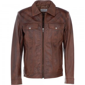 Leather Brando Jacket Burgundy
