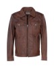 Leather Brando Jacket Burgundy