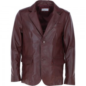 Leather Brando Jacket Burgundy
