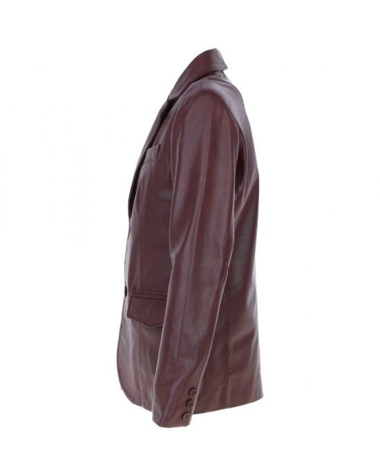 Leather Brando Jacket Burgundy