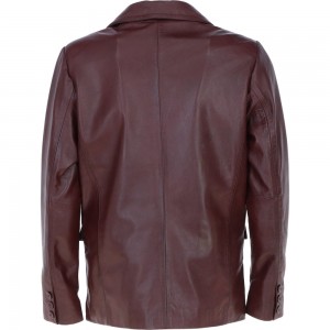 Leather Brando Jacket Burgundy