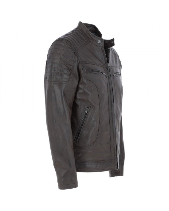 Leather Brando Jacket Burgundy