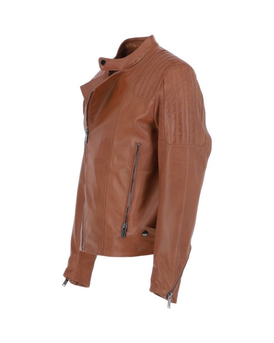 Leather Brando Jacket Burgundy