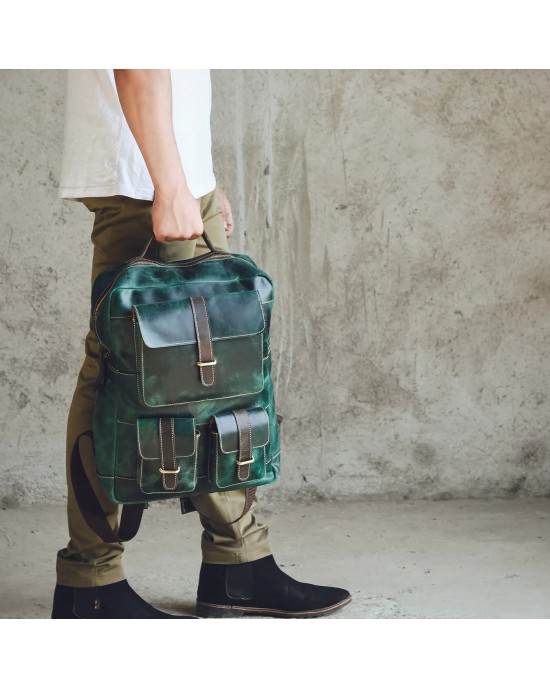 Greenfield Premium Leather Backpack