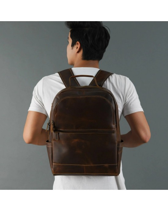 Cambridge Unisex Buffalo Leather Backpack