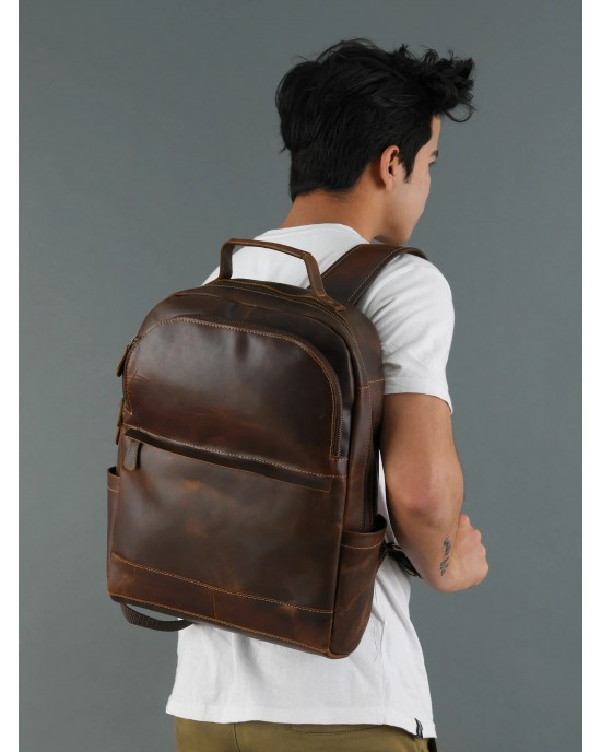 Cambridge Unisex Buffalo Leather Backpack