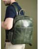 Luxury Italian Leather Backpack, Green