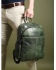 Luxury Italian Leather Backpack, Green