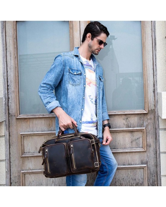 Dublin Leather Backpack Briefcase 2-in-1