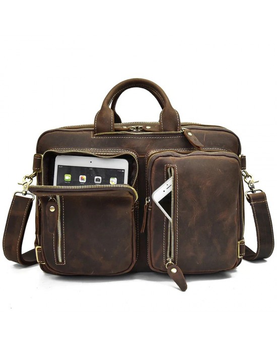 Dublin Leather Backpack Briefcase 2-in-1