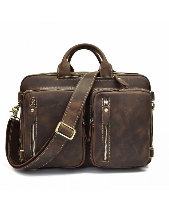 Dublin Leather Backpack Briefcase 2-in-1