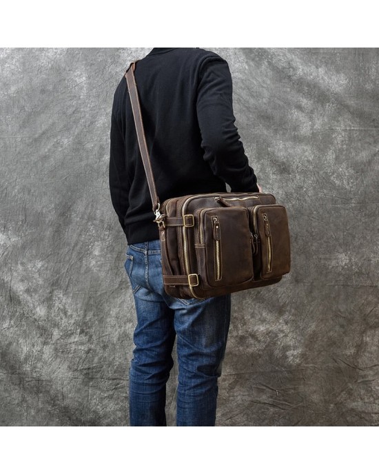 Dublin Leather Backpack Briefcase 2-in-1