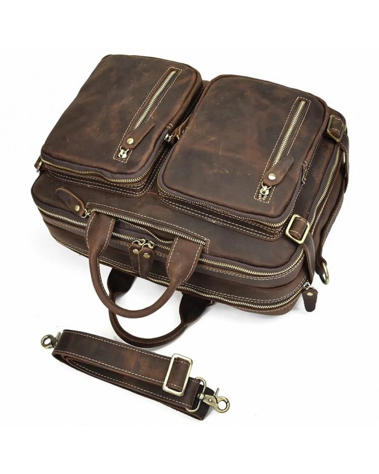 Dublin Leather Backpack Briefcase 2-in-1