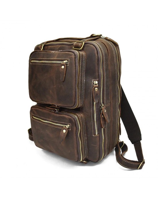 Dublin Leather Backpack Briefcase 2-in-1