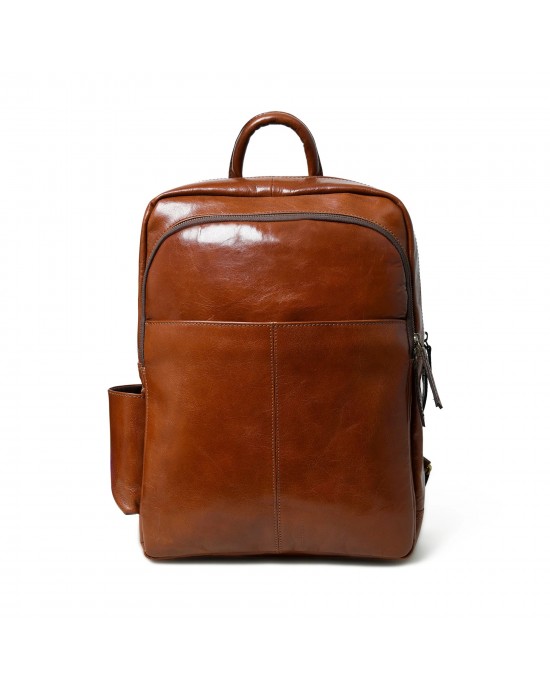 Luxury Italian Leather Backpack, Tan