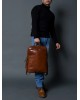 Luxury Italian Leather Backpack, Tan