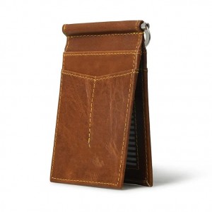 Finley Money Clipper- Tan Brown
