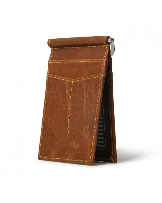 Finley Money Clipper- Tan Brown