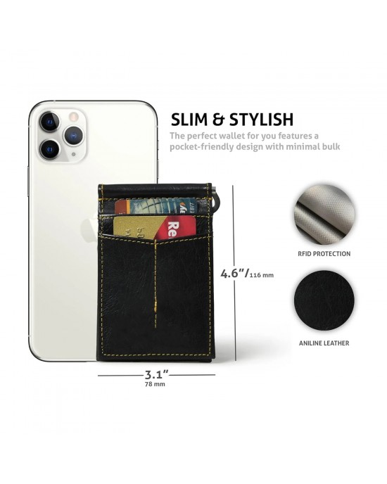 Finley Money Clipper- Black