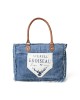 Denim Boho Chic Canvas Shoulder Bag