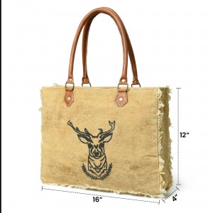 Nordic Charm Canvas Shoulder Tote