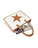 Star Upcycled Canvas Shoulder Tote