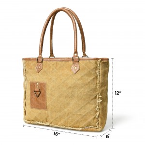 Denim Boho Chic Canvas Shoulder Bag