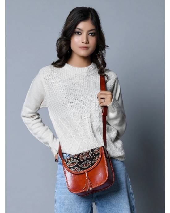 Astounding Ajrakh Ethnic Satchel