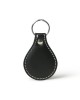 Black Oval Leather Keyring