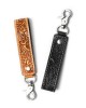 Designer Loop Leather Keychain - Black