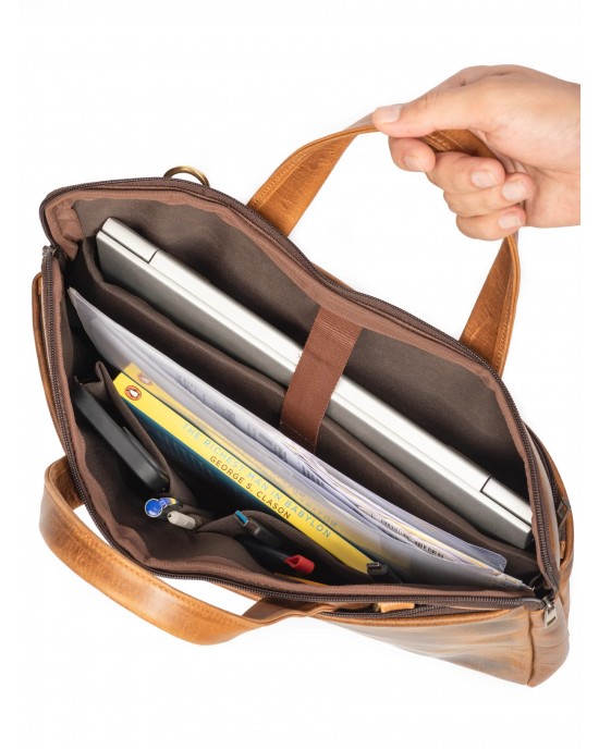 Harbor Laptop Briefcase, Tan