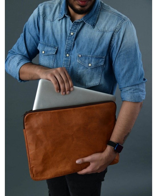 Zento Laptop Sleeve - Tan Brown