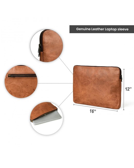 Zento Laptop Sleeve - Tan Brown