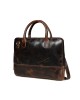 Modernist Leather Laptop Bag-Dark Brown