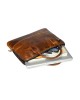 Modernist Leather Laptop Bag- Brown