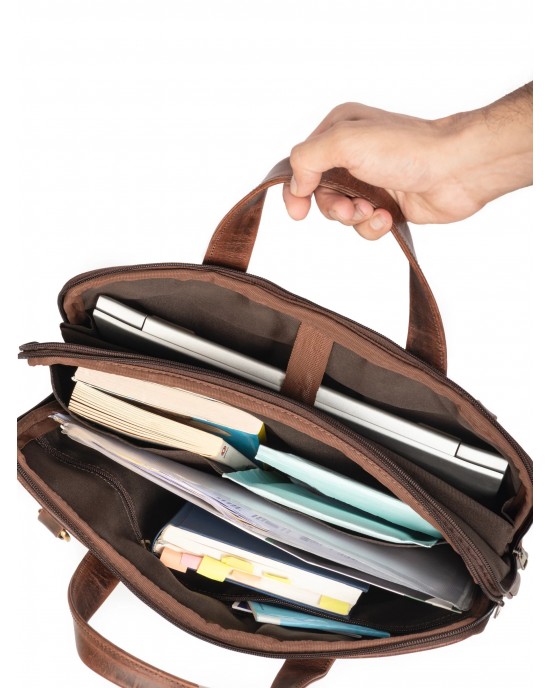 Harbor Laptop Briefcase, Brown