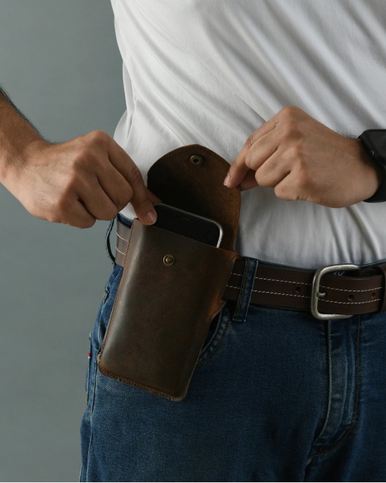 Mobile Holster Case- Dark Brown