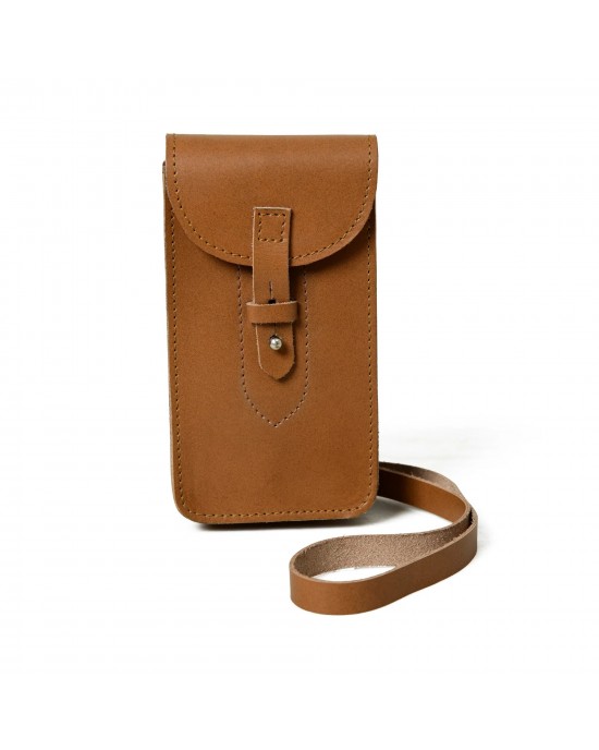 Cocoa Brown Mobile Case With Strap