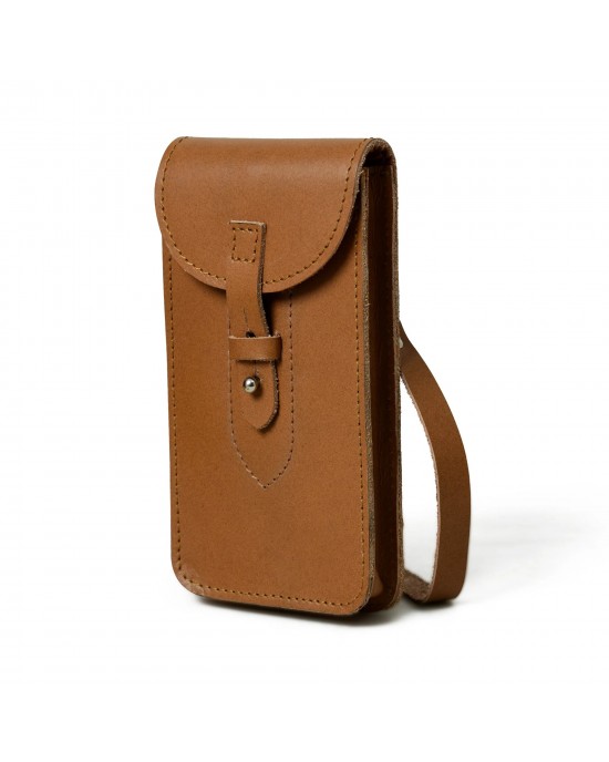 Cocoa Brown Mobile Case With Strap