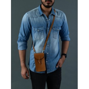 Cocoa Brown Mobile Case With Strap