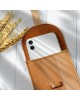 Cocoa Brown Mobile Case With Strap